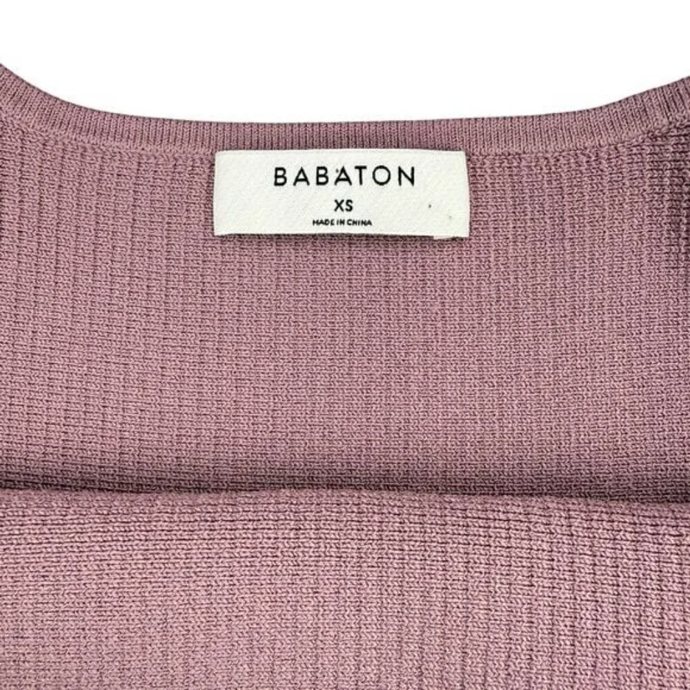 Aritzia Babaton Sculpt Knit Ribbed Squareneck Tank Mini Dress In Claremont XS - Picture 5 of 7